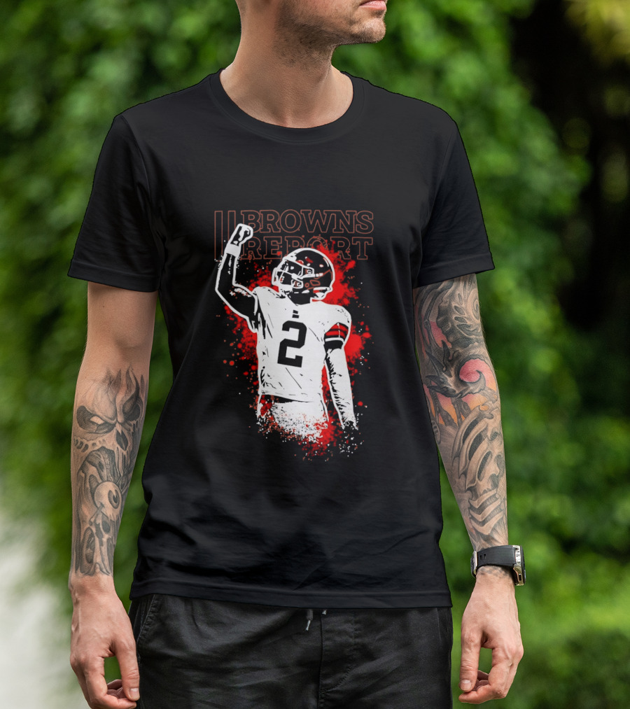 Shedeur Sanders Perfect Timing 2 Browns Report Cleveland Browns T-Shirt