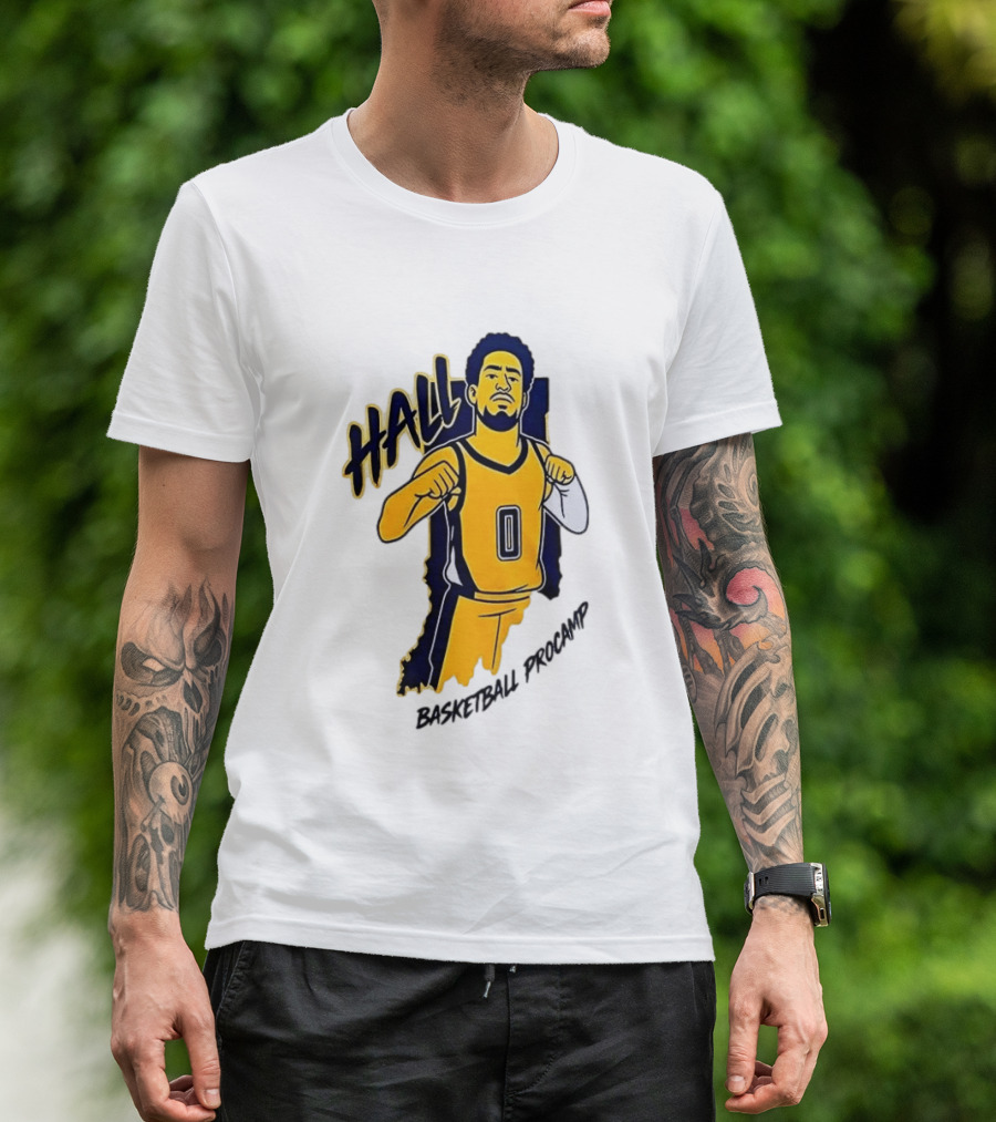 Indiana Pacers Haliburton Hall 0 Basketball Procamp T-Shirt
