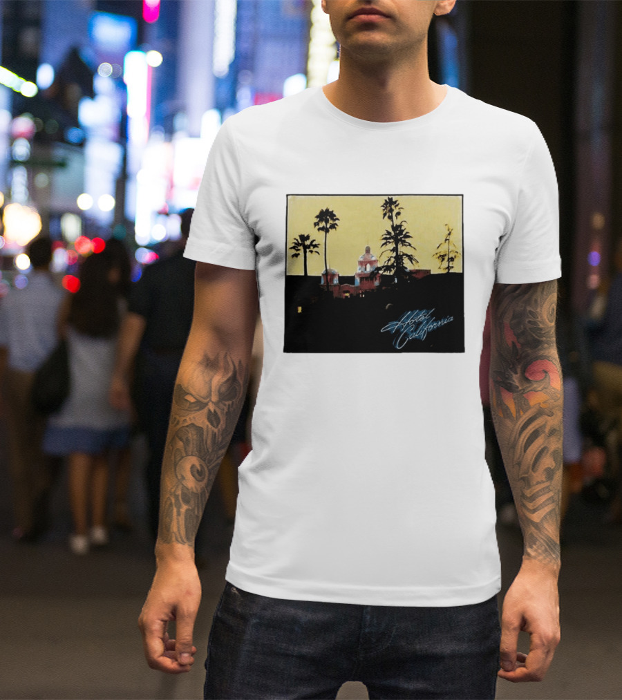 Hotel California Resort Scene 90s Eagles Justin Bieber 1995 T-Shirt
