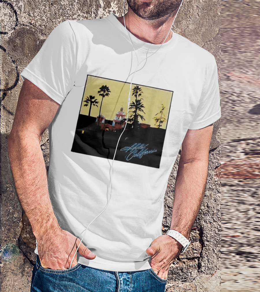 Hotel California Resort Scene 90s Eagles Justin Bieber 1995 T-Shirt