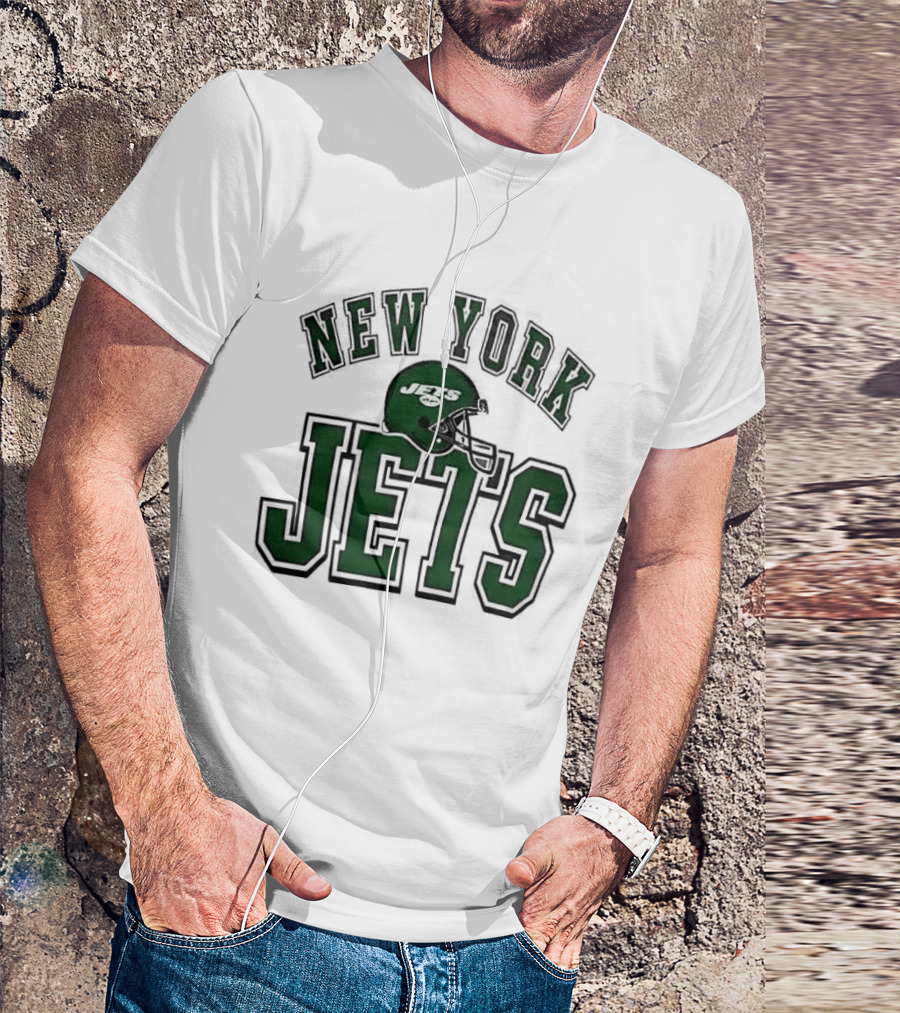 New York Jets Everyone Es Women's Sports Football Helmet T-Shirt