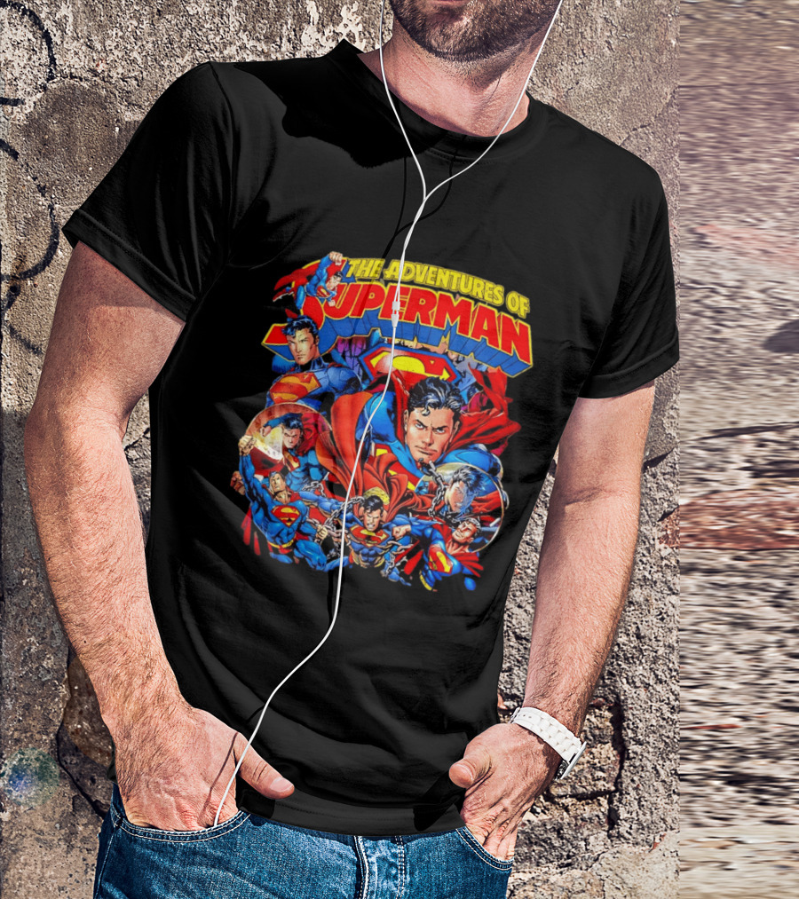 The Adventures Of Superman Iconic 2026 Comic Collage T-Shirt