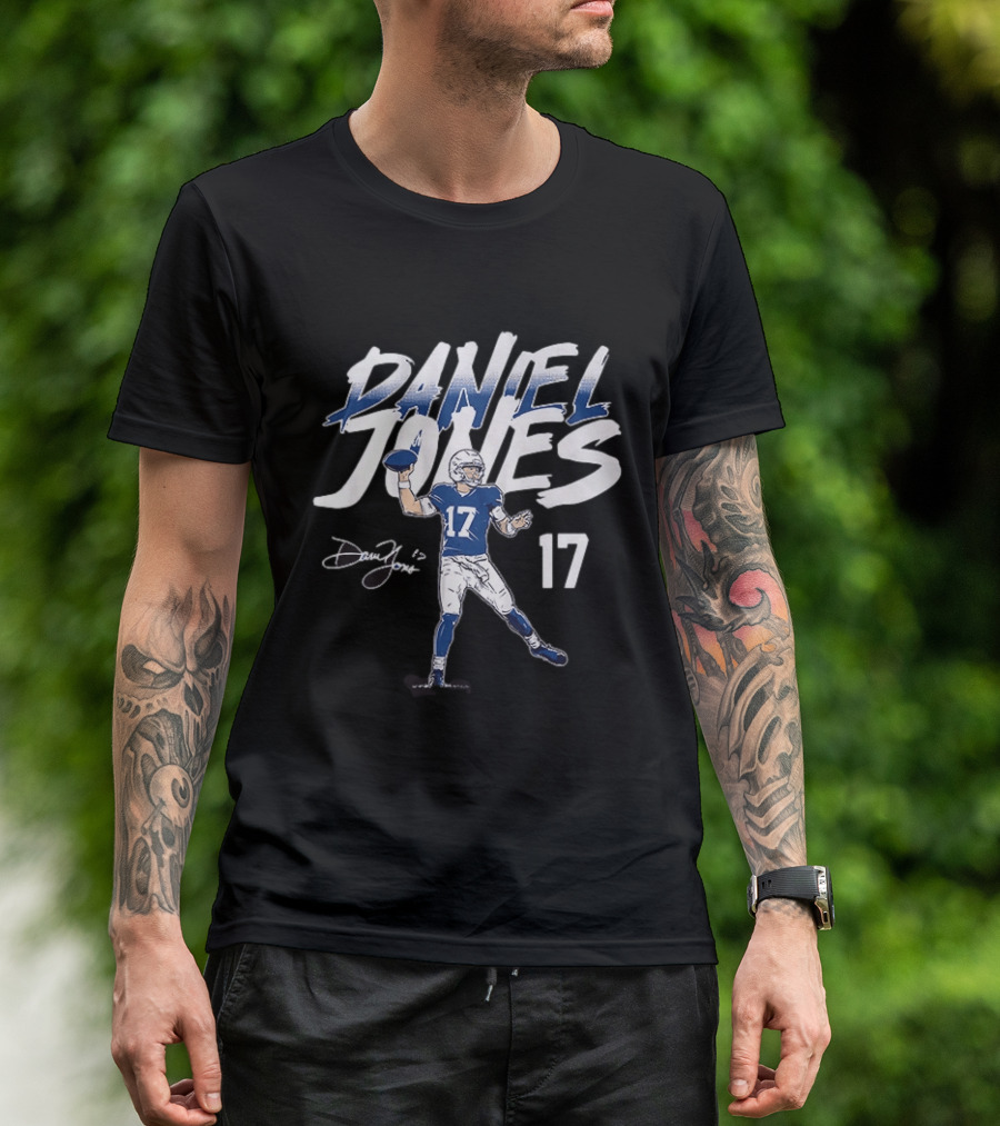 Daniel Jones 17 Indianapolis Colts Football Quarterback T-Shirt