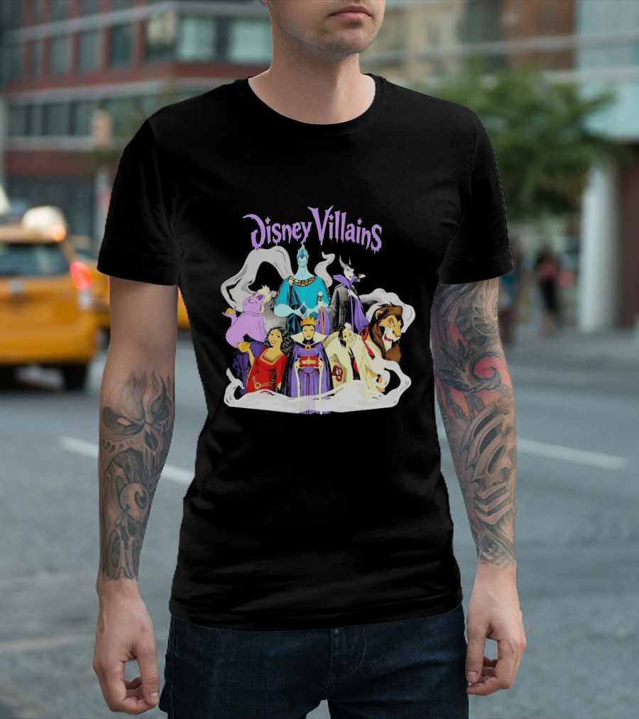 Disney Villains Halloween Squad Maleficent Hades Ursula Scar Evil Queen Cruella De Vil T-Shirt