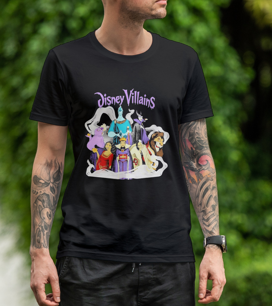 Disney Villains Halloween Squad Maleficent Hades Ursula Scar Evil Queen Cruella De Vil T-Shirt