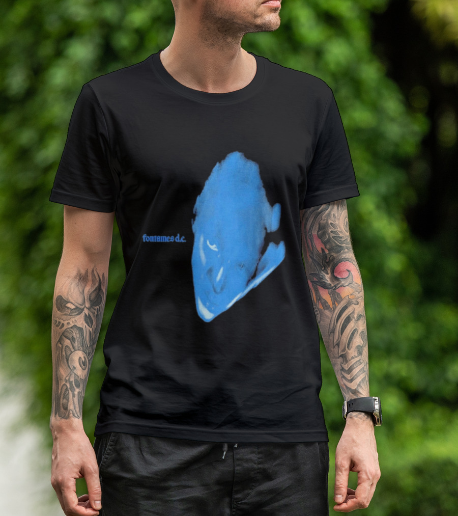 Fontaines D.C. Dopamine Chamber Blue Cover Black T-Shirt