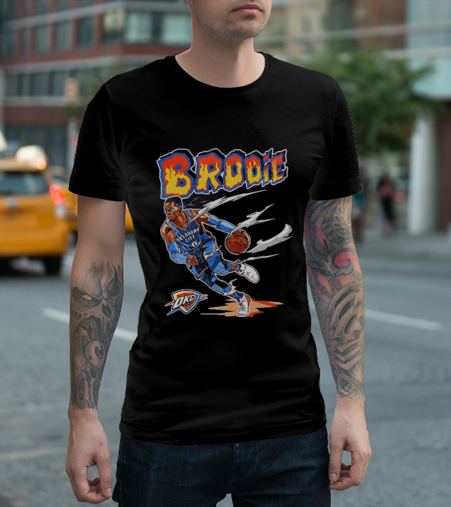 Brodie Russell Westbrook Oklahoma City Thunder OKC NBA Basketball T-Shirt