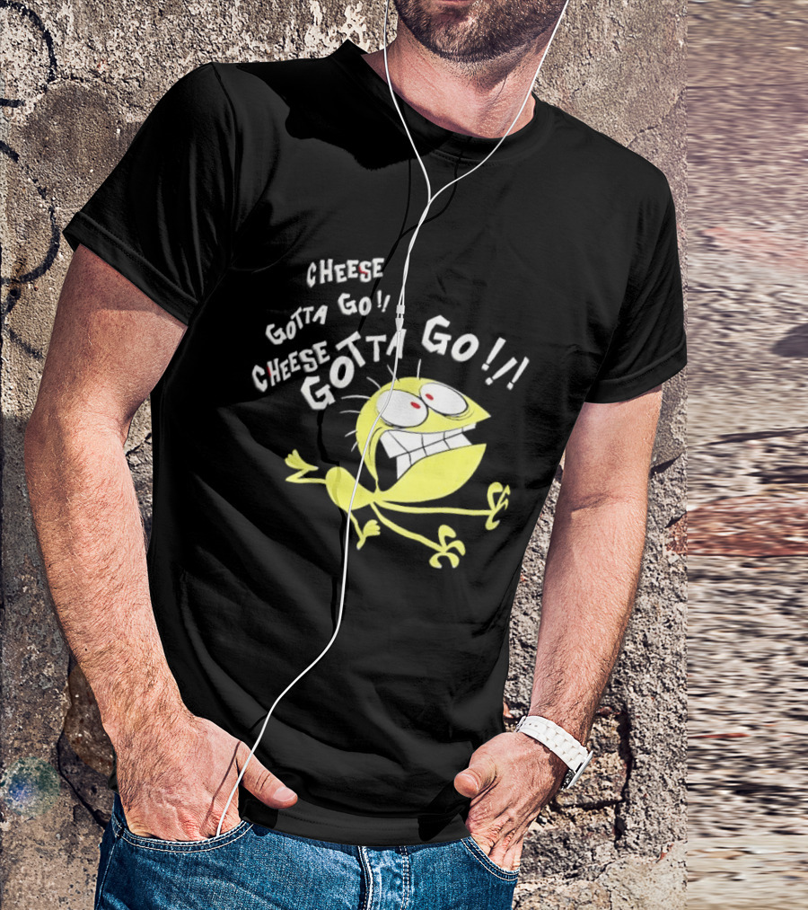 Cheese Gotta Go!! Yellow Cartoon Imaginary Friend T-Shirt