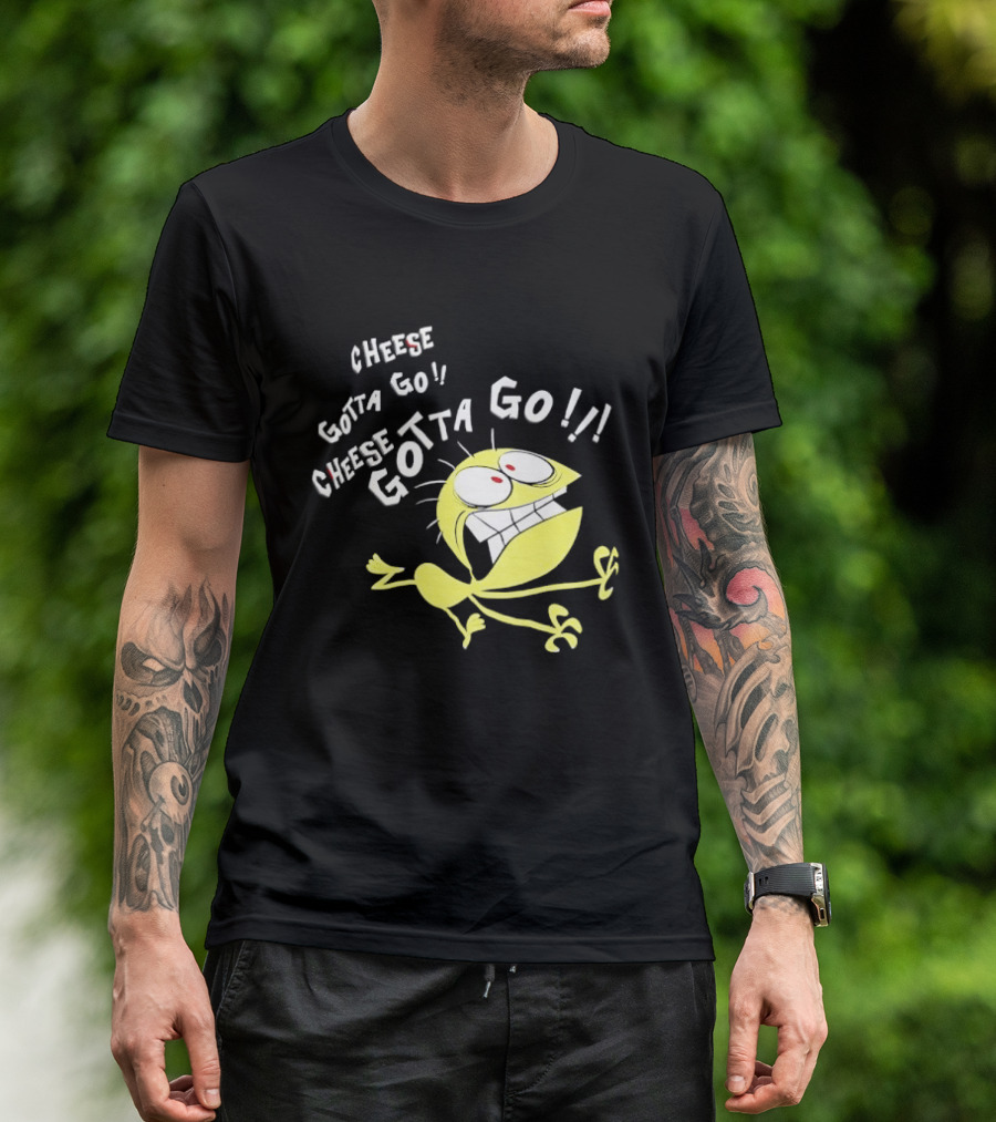 Cheese Gotta Go!! Yellow Cartoon Imaginary Friend T-Shirt
