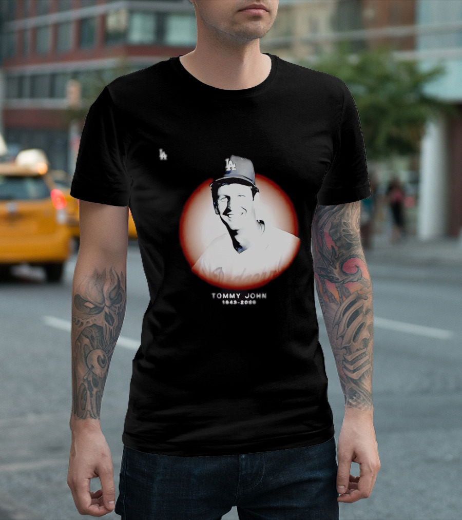 Tommy John 1943 2026 Memorial Baseball LA Dodgers T-Shirt