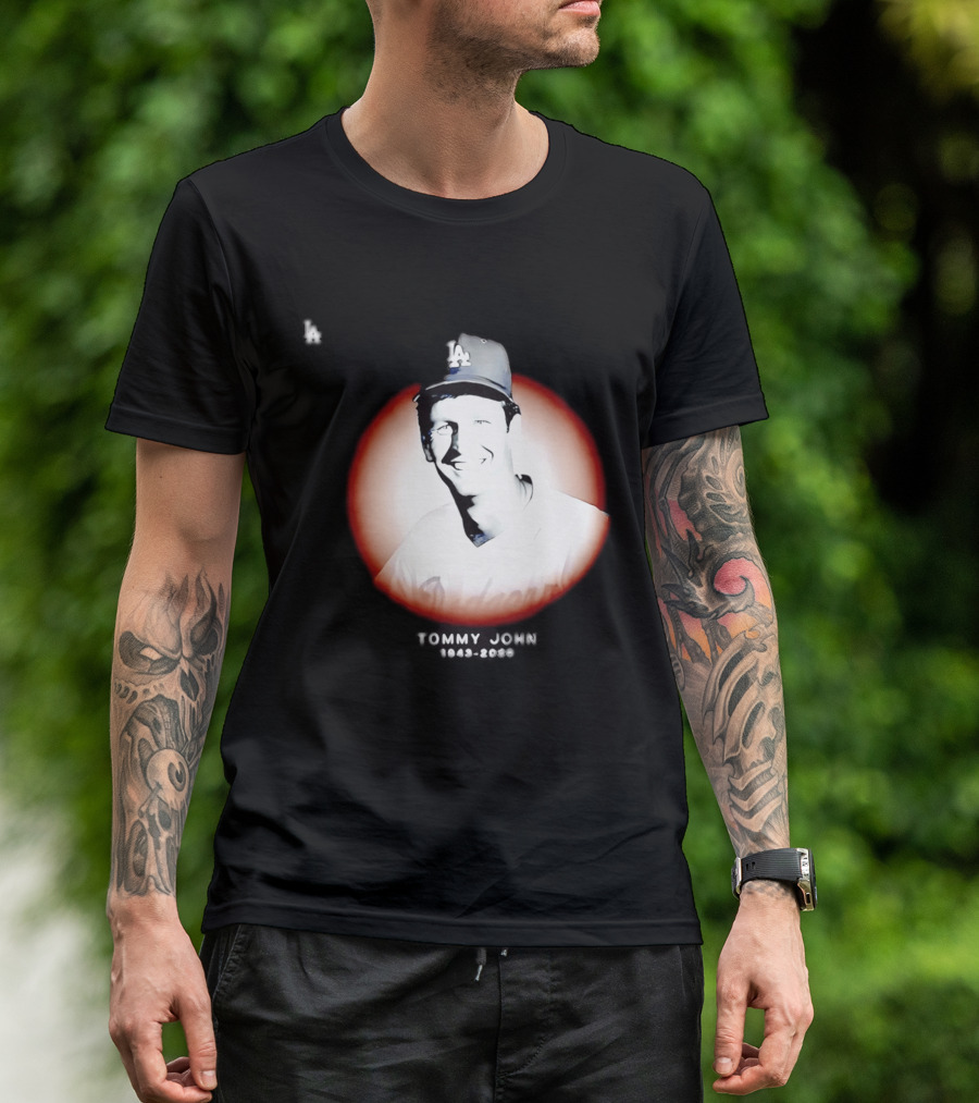 Tommy John 1943 2026 Memorial Baseball LA Dodgers T-Shirt