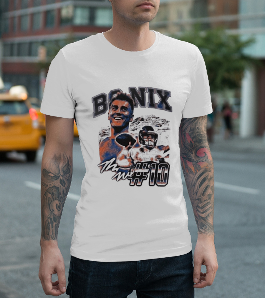 Bo Nix Number 10 Football Player T-Shirt