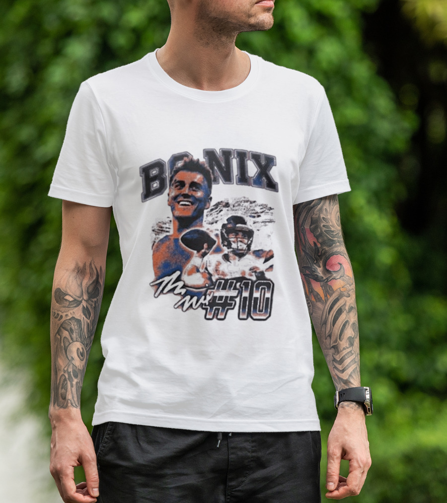 Bo Nix Number 10 Football Player T-Shirt