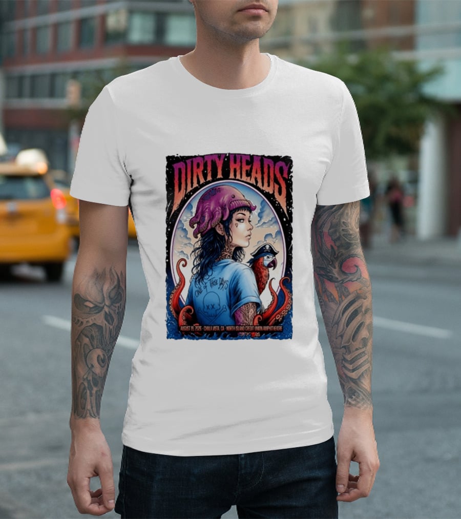 Dirty Heads One Of Those Days Pirate Octopus North Island Credit Union Amphitheatre Chula Vista CA Aug 19 2026 T-Shirt