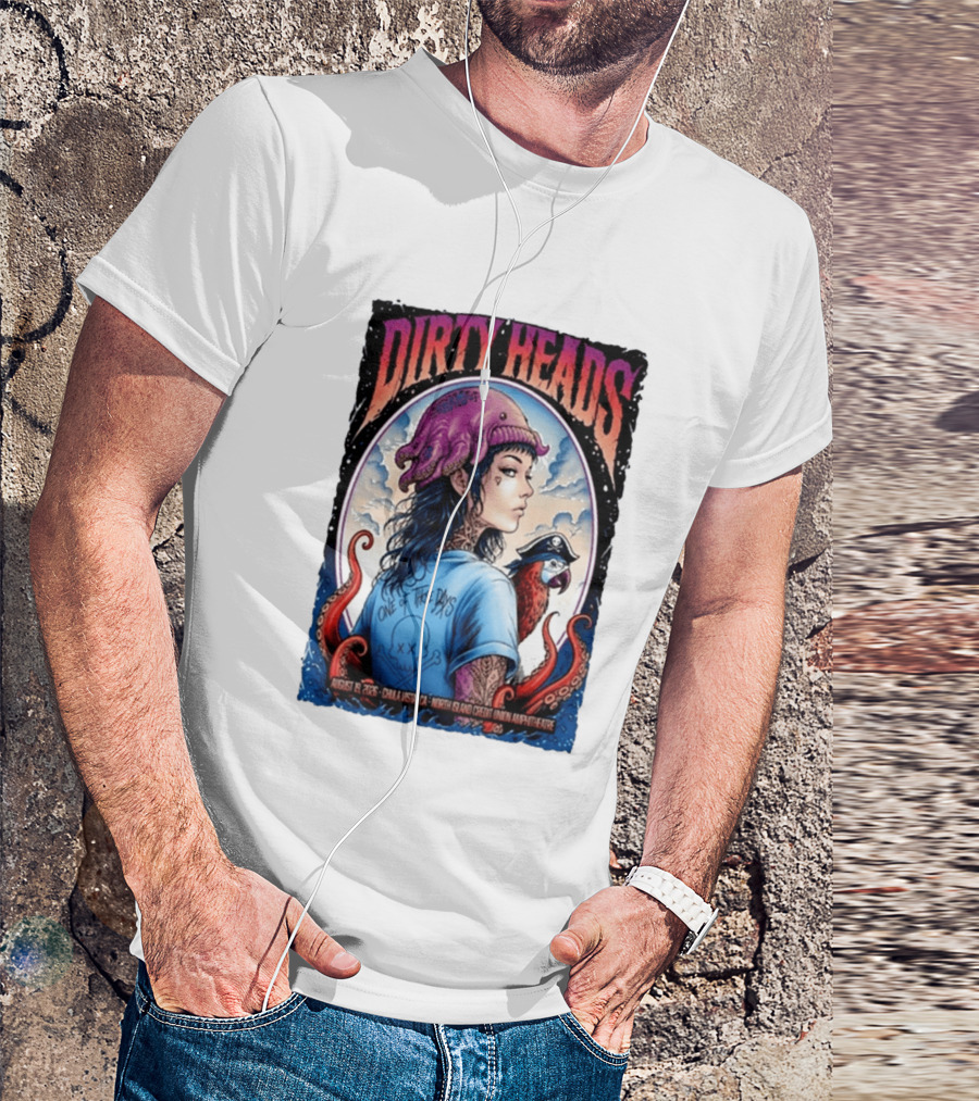 Dirty Heads One Of Those Days Pirate Octopus North Island Credit Union Amphitheatre Chula Vista CA Aug 19 2026 T-Shirt