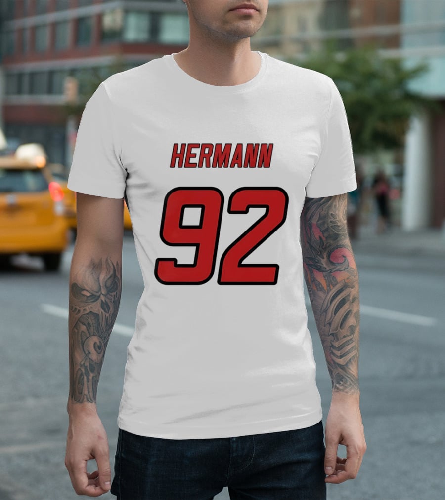 Hermann 92 Red Lettering Athletic Jersey T-Shirt