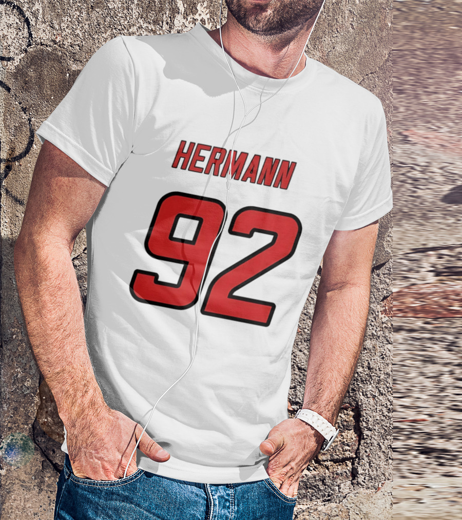 Hermann 92 Red Lettering Athletic Jersey T-Shirt