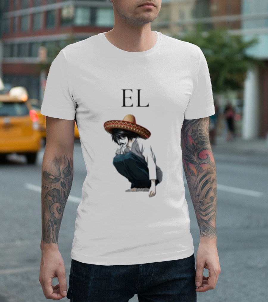 El L Death Note Mariachi Sombrero T-Shirt