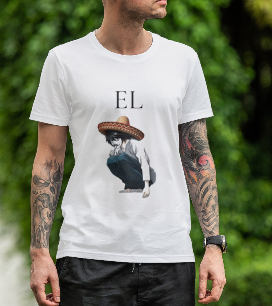 El L Death Note Mariachi Sombrero T-Shirt