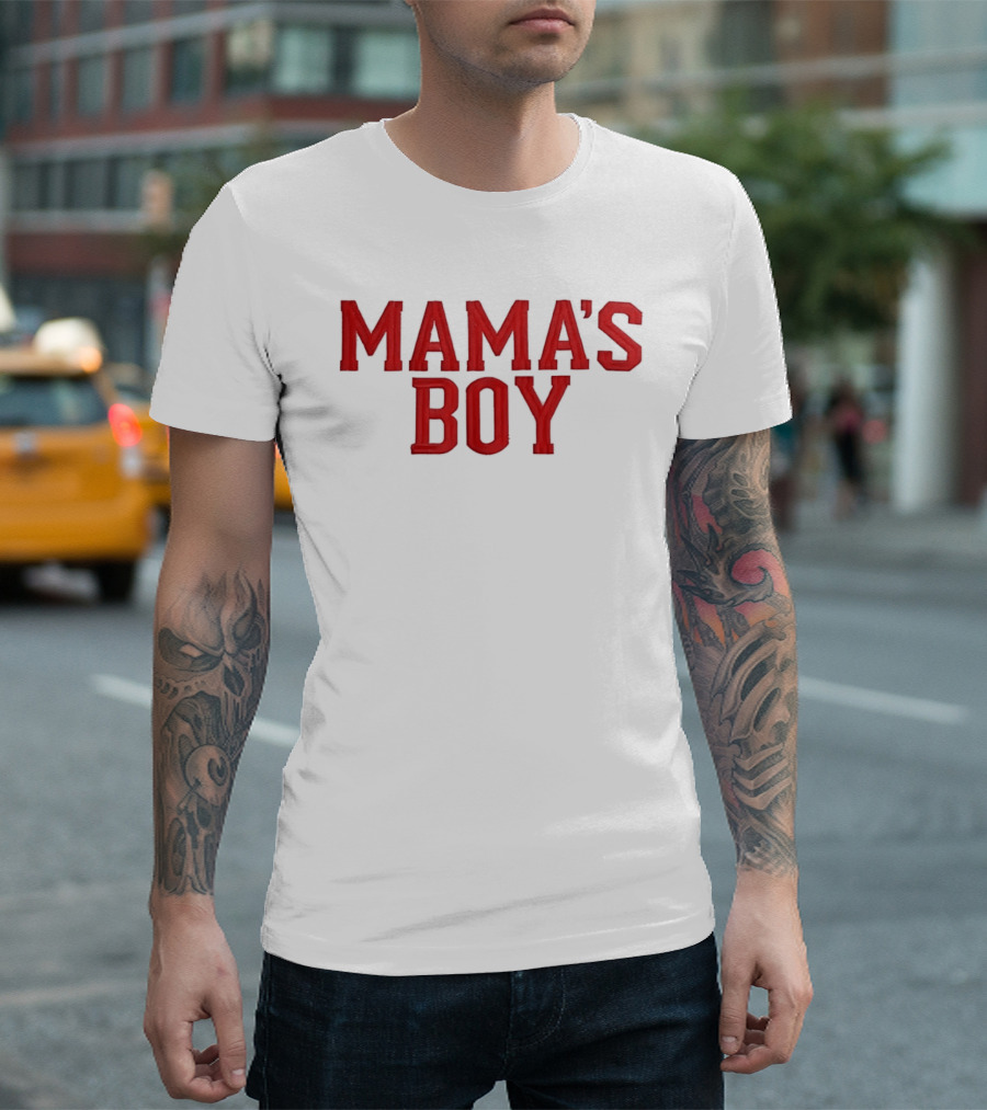 Mama's Boy Red Varsity T-Shirt