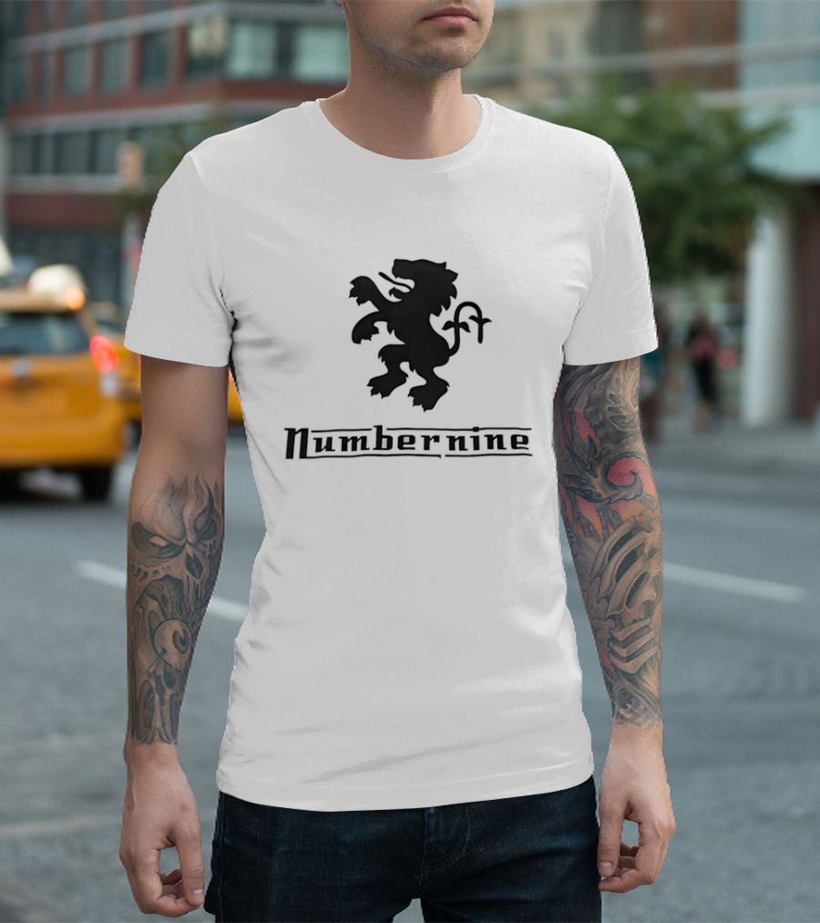 Numbernine Black Heraldic Lion T-Shirt