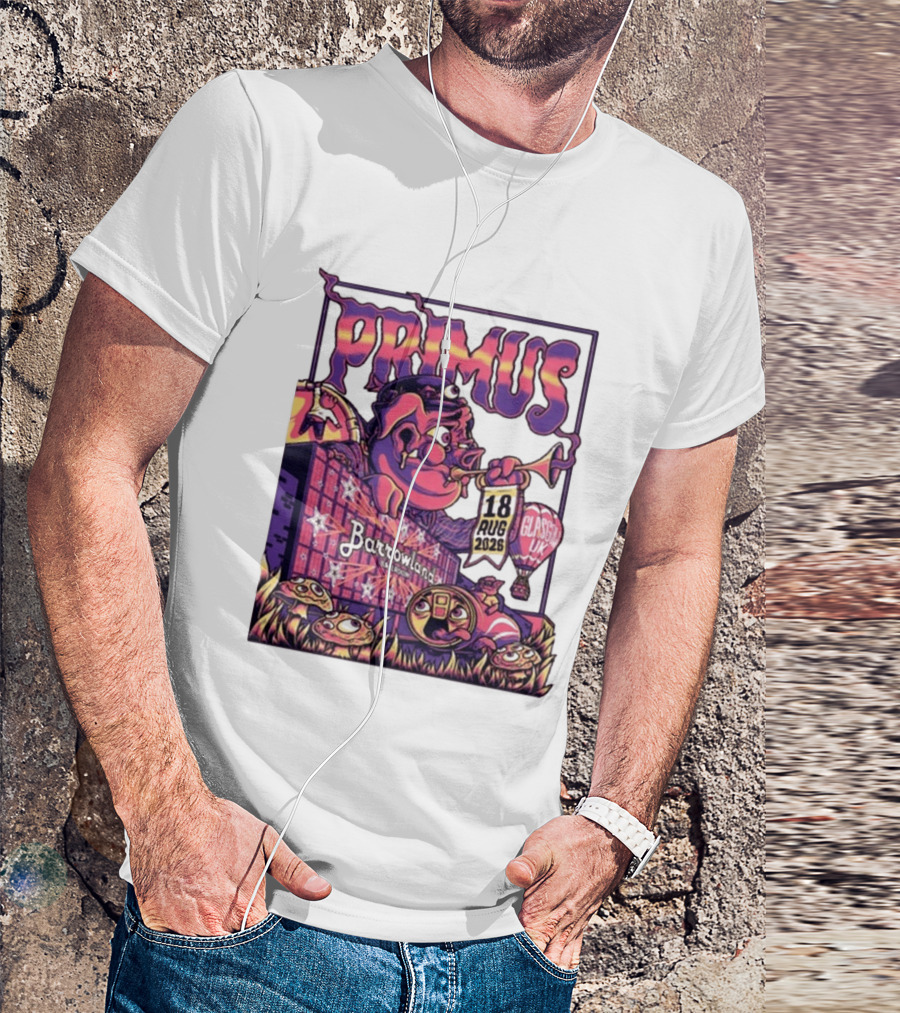 Barrowland Ballroom Primus Concert August 18 2026 Glasgow UK Animated Music Event T-Shirt