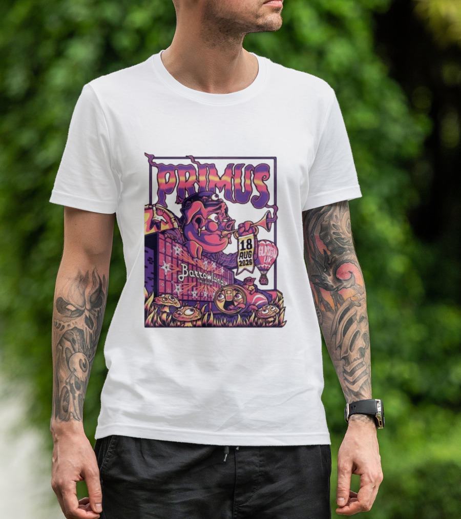 Barrowland Ballroom Primus Concert August 18 2026 Glasgow UK Animated Music Event T-Shirt