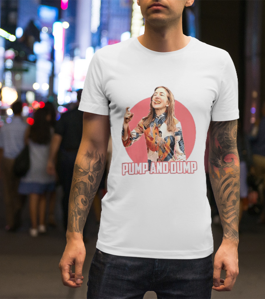 Pump And Dump Woman With Cigarette Retro Style Collage T-Shirt
