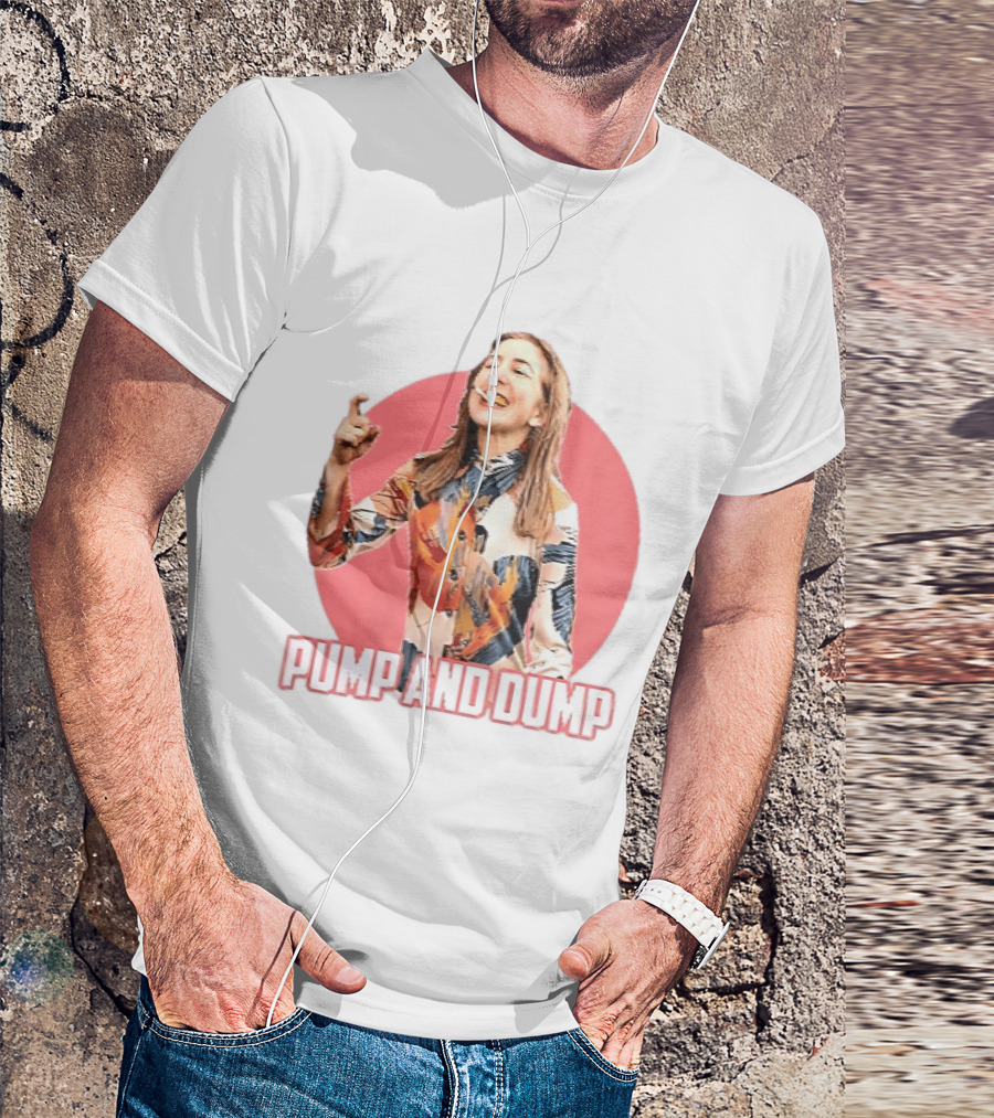 Pump And Dump Woman With Cigarette Retro Style Collage T-Shirt