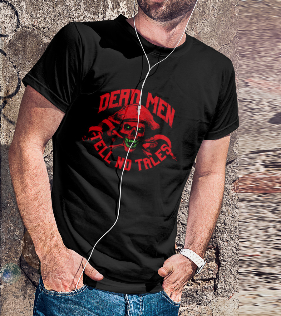 Dead Men Tell No Tales Skull With Bandana And Crossbones T-Shirt