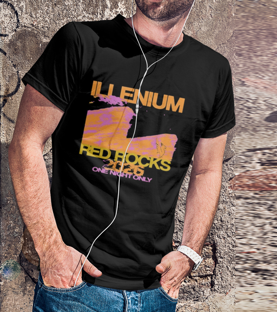 ILLENIUM Red Rocks 2026 One Night Only Event August 19 T-Shirt