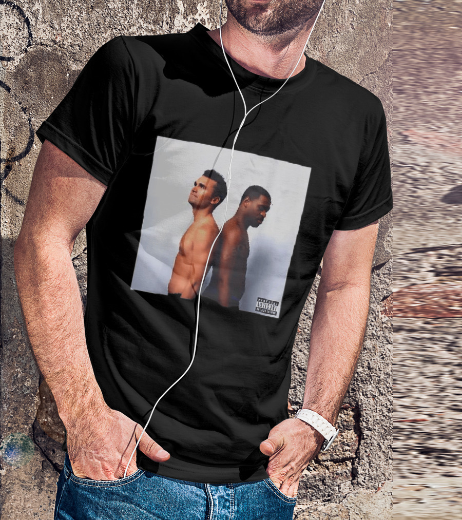 Kirk X Floyd Parental Advisory Album Cover Featuring Two Men Back To Back T-Shirt