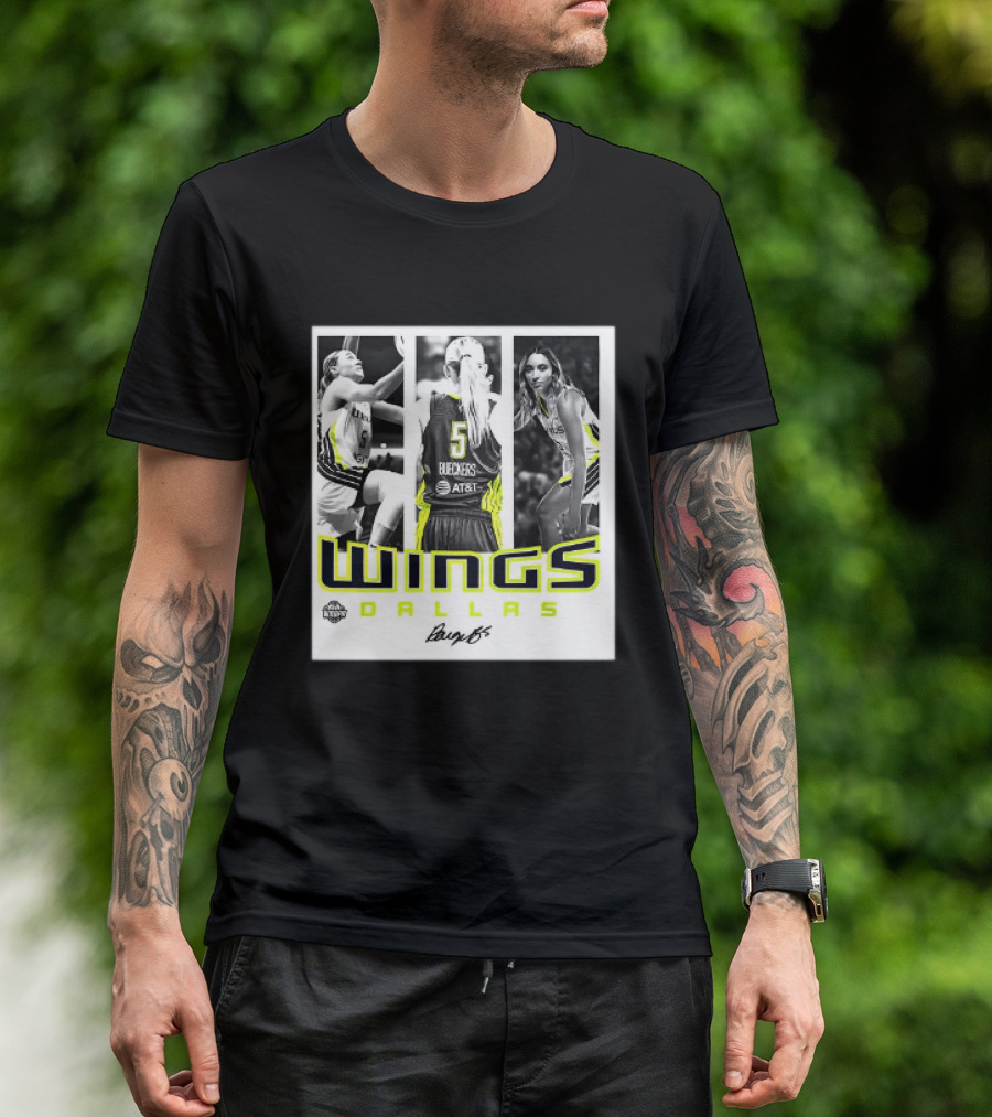 Wings Dallas Paige Bueckers Team Player 5 Basketball Hustle WNBA T-Shirt
