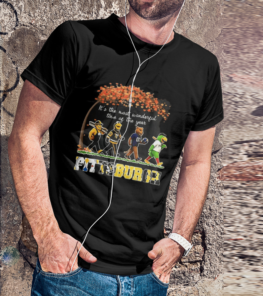 Pittsburgh Steelers Penguins Pirates It's The Most Wonderful Time Of Year Autumn T-Shirt