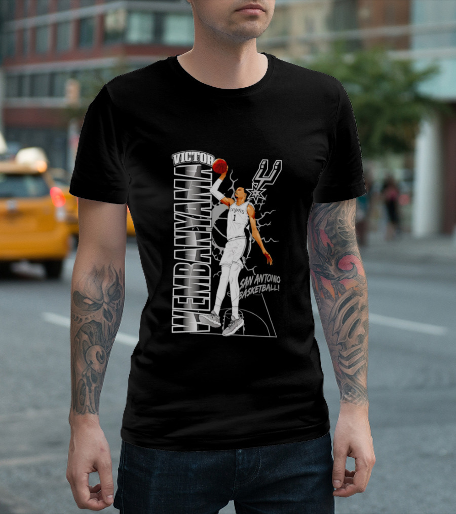 San Antonio Spurs Victor Wembanyama Basketball T-Shirt
