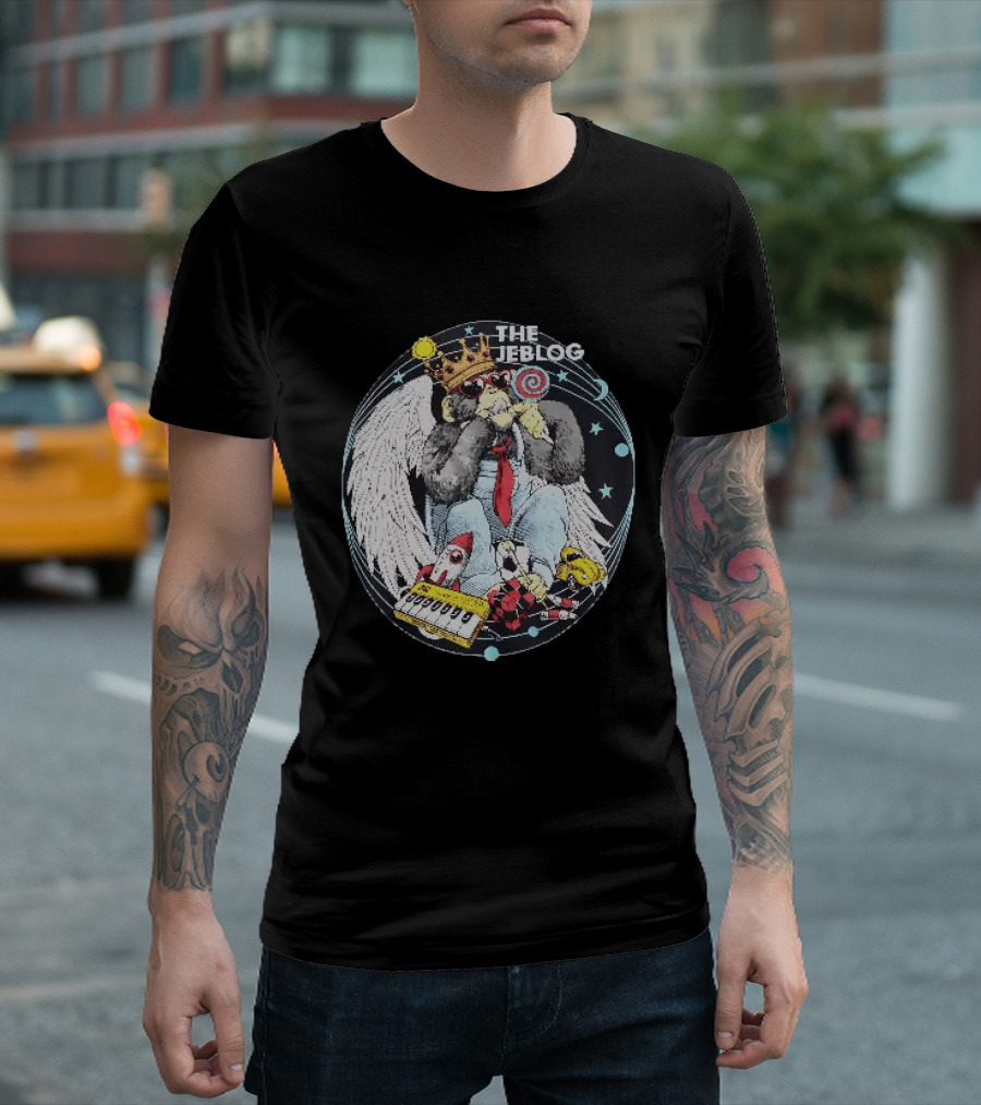 The Jeblogs Monkey Wings Crown Lollipop And Countdown Rocket T-Shirt
