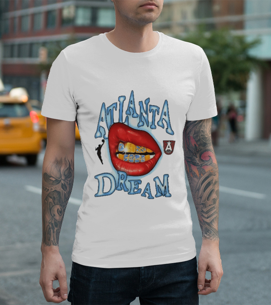 Atlanta Dream Red Lips Gold Grillz WNBA Player T-Shirt