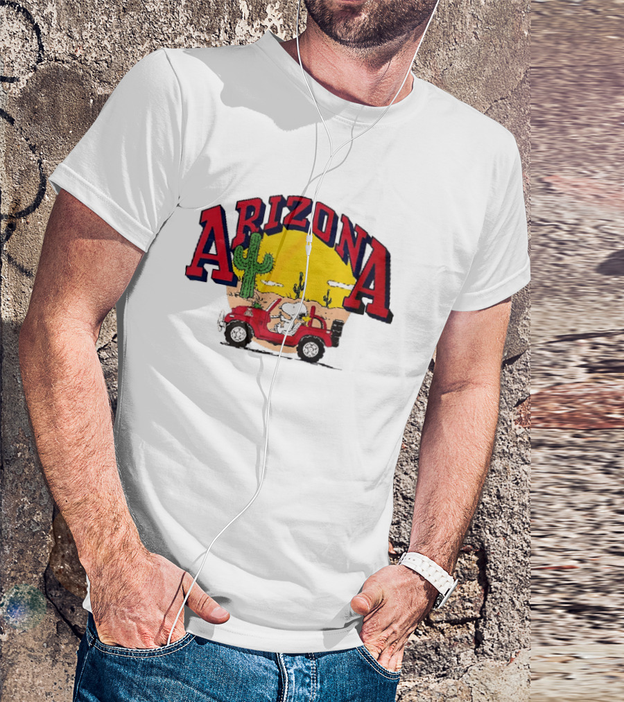 Snoopy Arizona Desert Adventure With Cactus And Red Buggy T-Shirt