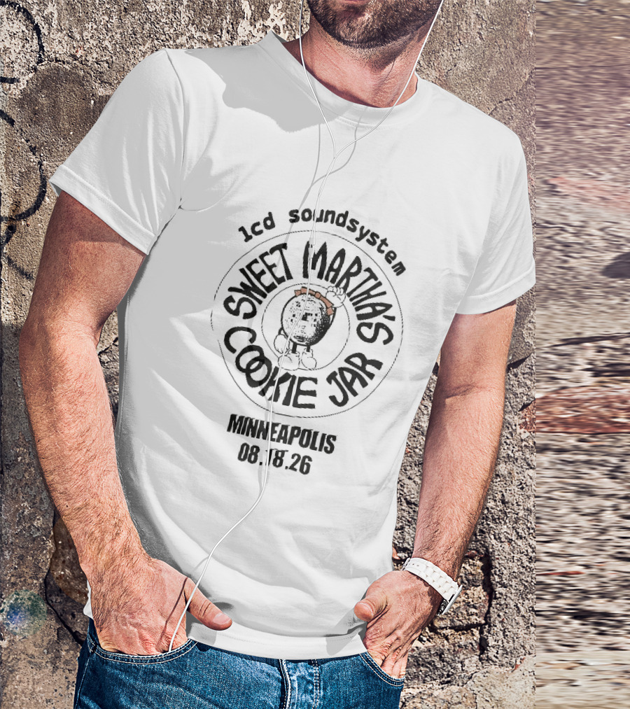 Lcd Soundsystem Sweet Martha's Cookie Jar Minneapolis August 18 26 Cartoon T-Shirt