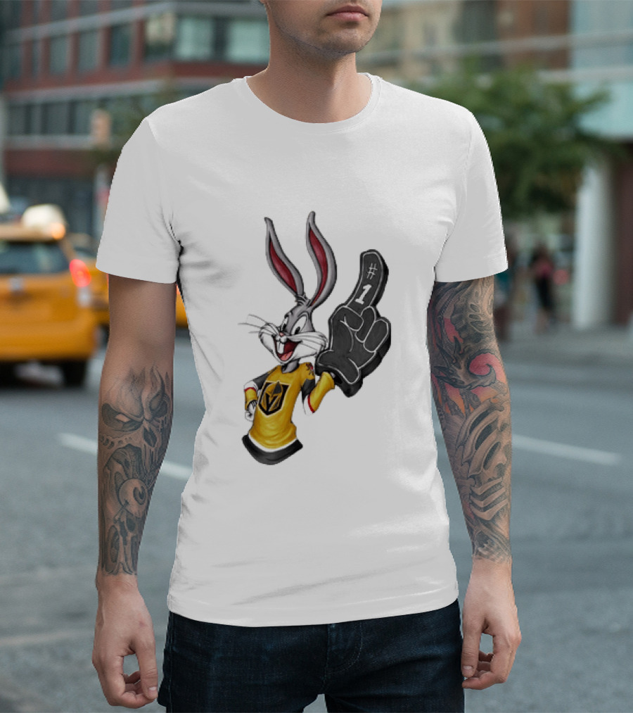 Bugs Bunny #1 Fan Vegas Golden Knights Hockey T-Shirt
