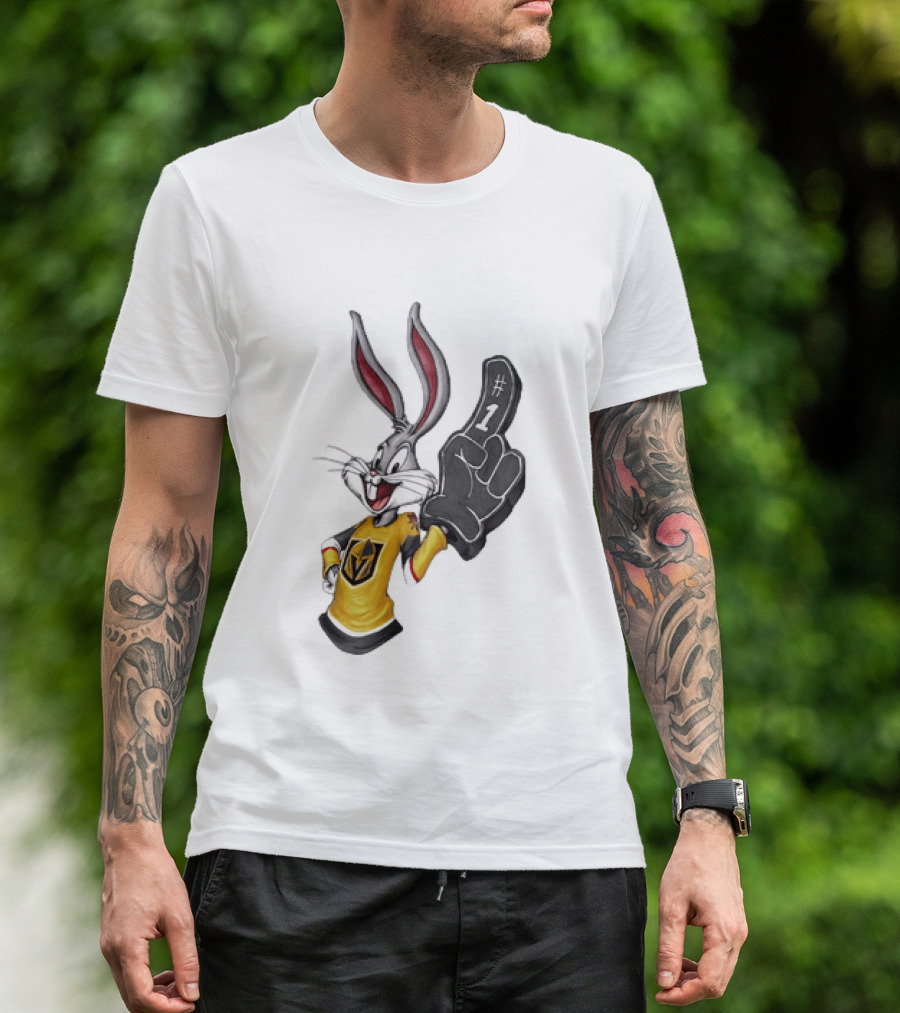 Bugs Bunny #1 Fan Vegas Golden Knights Hockey T-Shirt
