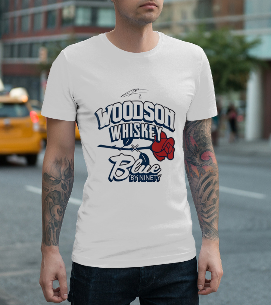 Woodson Whiskey Blue By Ninety Red Rose Collaboration T-Shirt