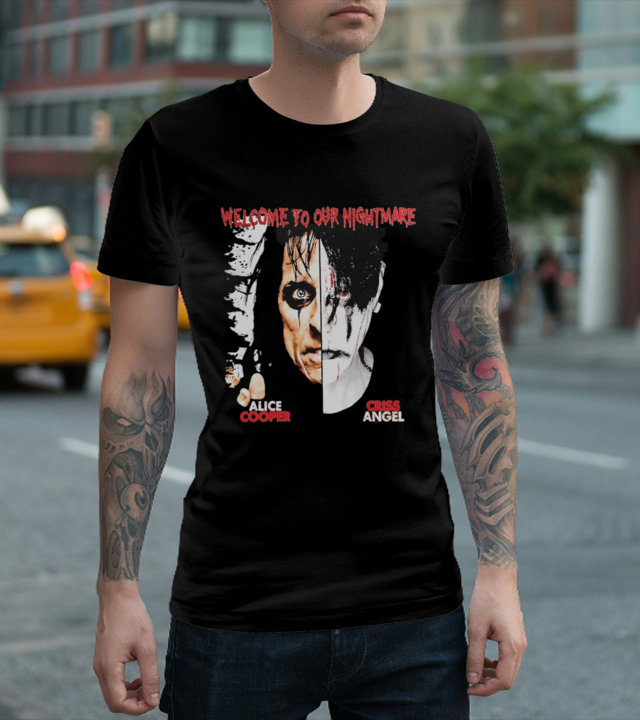 Welcome To Our Nightmare Alice Cooper Criss Angel Collaboration T-Shirt