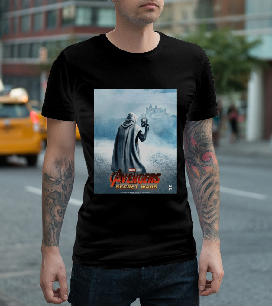 Marvel Studios Avengers Secret Wars Doctor Doom Hooded Villain Castle T-Shirt