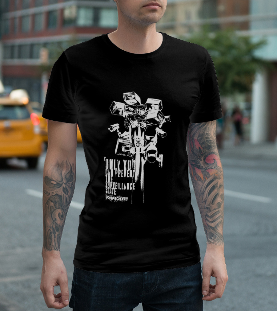 CCTV Security Camera Dystopian Only You Can Prevent The Surveillance State Flock T-Shirt