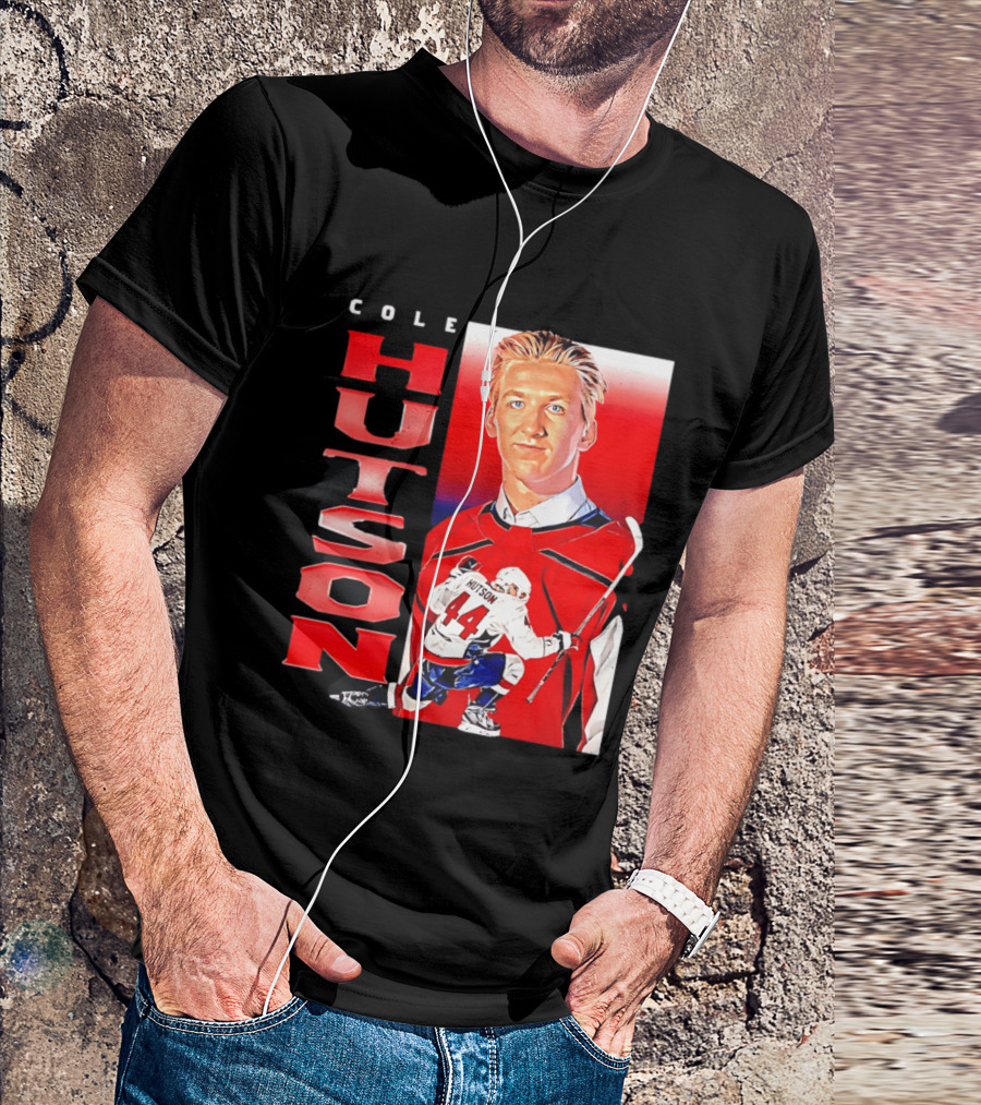Cole Hutson Washington Capitals Vertical NHL Hockey 44 T-Shirt
