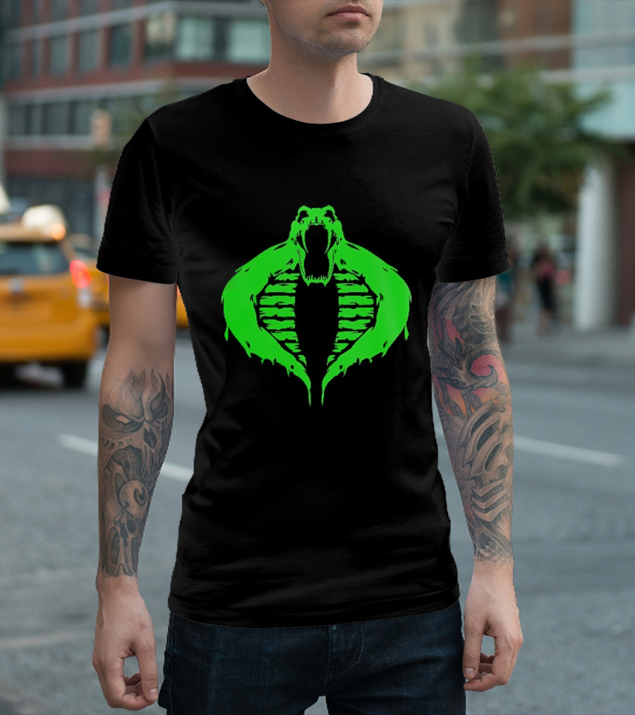 GI Joe Cobra Neon Green Distressed Snake T-Shirt