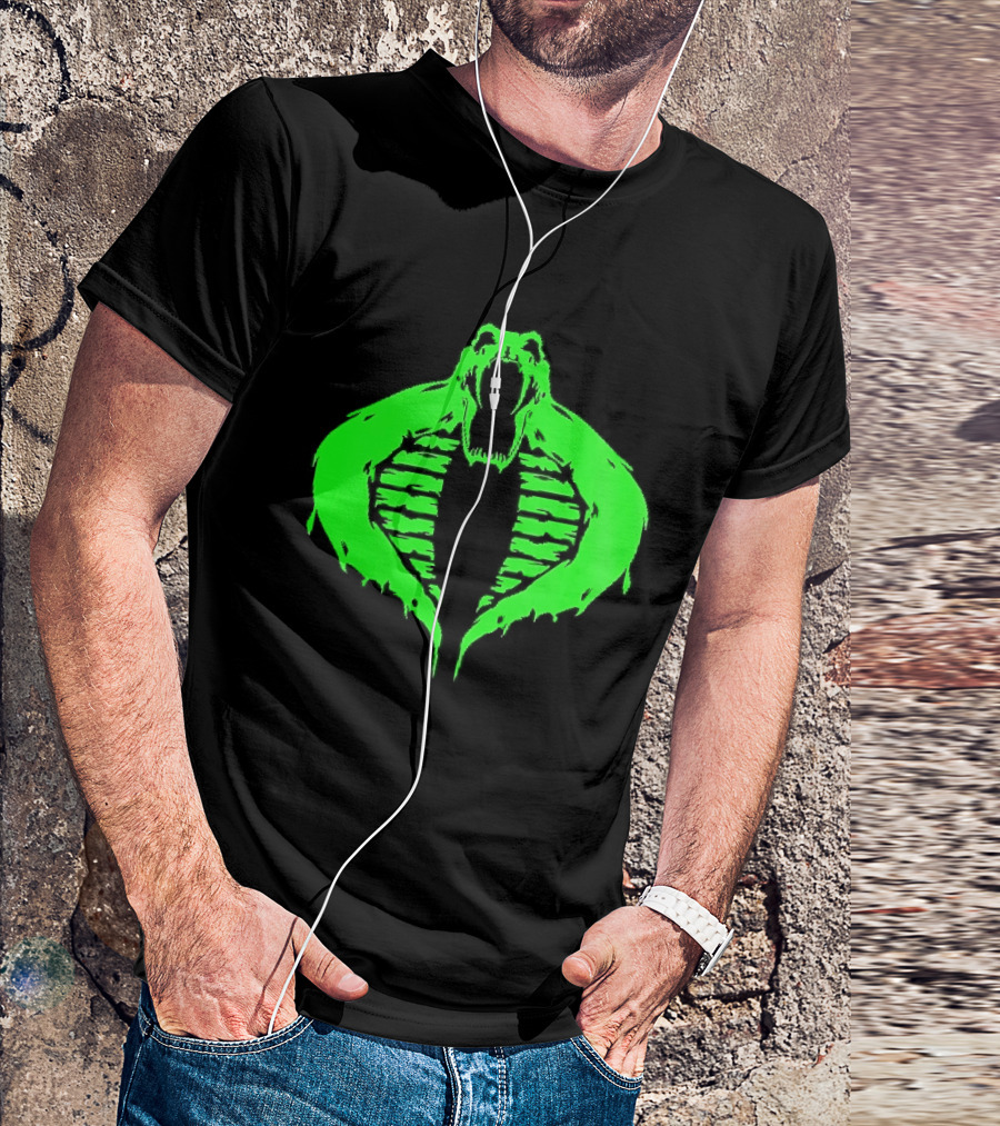 GI Joe Cobra Neon Green Distressed Snake T-Shirt