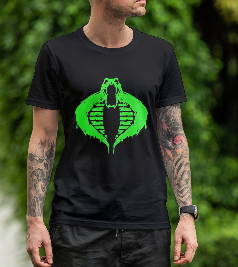 GI Joe Cobra Neon Green Distressed Snake T-Shirt