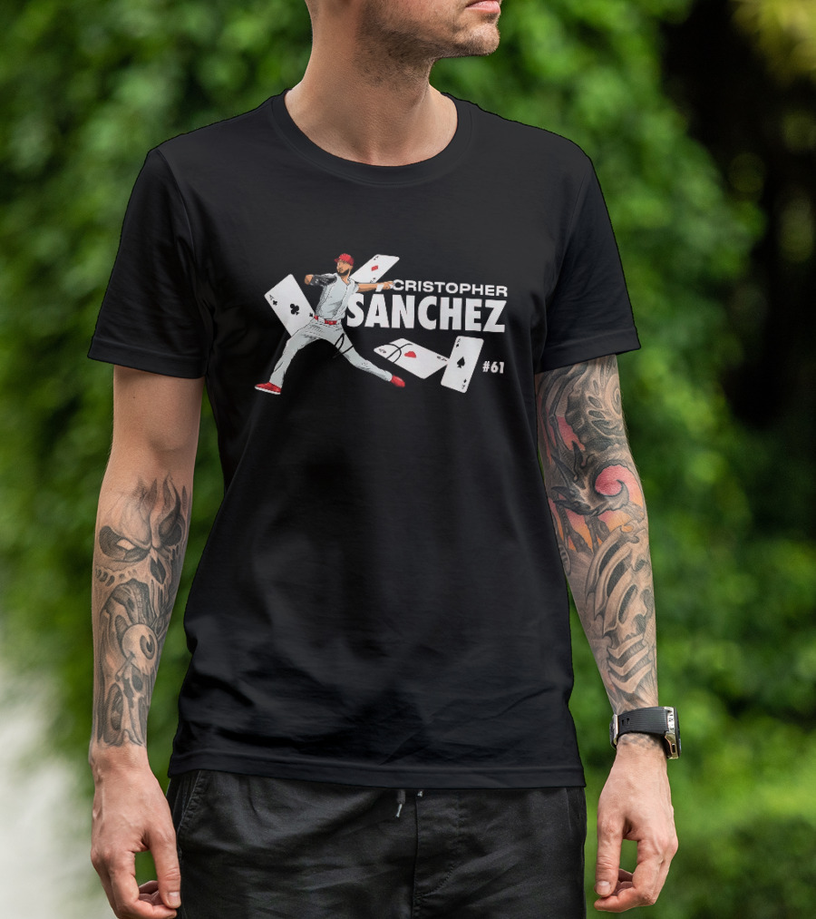 Cristopher Sanchez MLB Players 61 Playing Cards Baseball T-Shirt